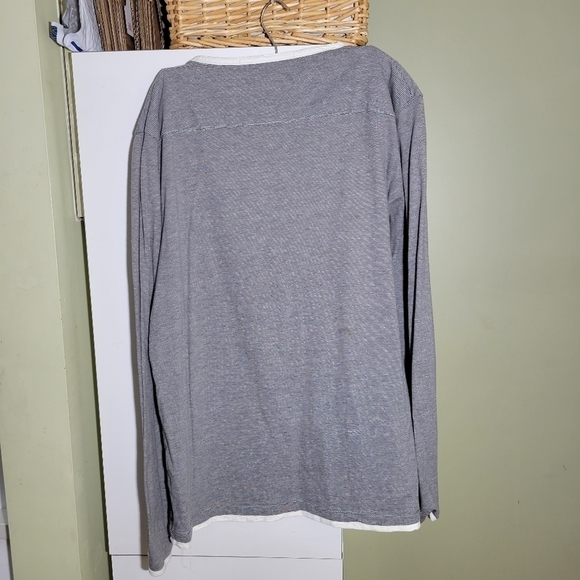 ❤️ 3 for $35 Scotch & Soda  long sleeve striped crew neck henley shirt XL - Picture 3 of 14